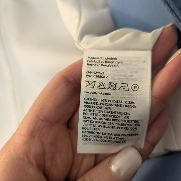 Sky Blue Open Blazer - Picture 4 of 6